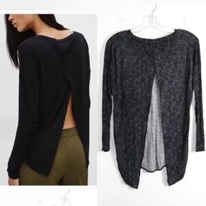 Wilfred Aritzia top open back slit oversized soft loose fit comfy layered look